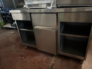 Mueble cafetero acero inoxidable