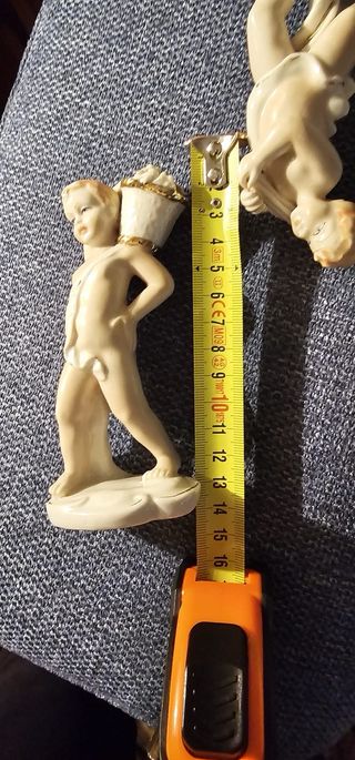 Figuras de ángeles de porcelana biscuit