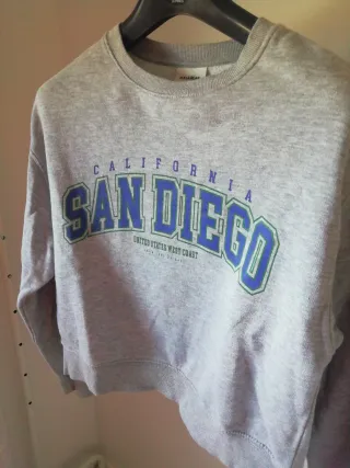 Sudadera Pull&Bear Gris Talla S