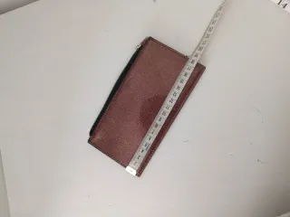 Cartera Zara brillos rosa dorado