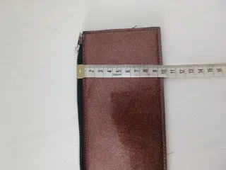 Cartera Zara brillos rosa dorado