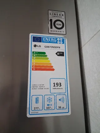 Refrigerador LG Acero Inoxidable