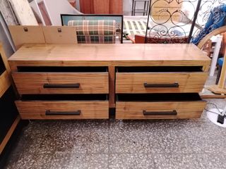 CONJUNTO DE ESTANTERIA Y APARADOR MADERA