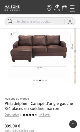 Sofá chaise longue