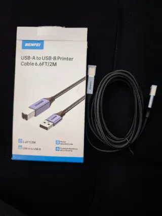 Cable BENFEI USB A a USB B 2M Gris