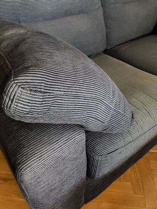 Conjunto Sofás Tela Azul (2.5+2 Plazas)