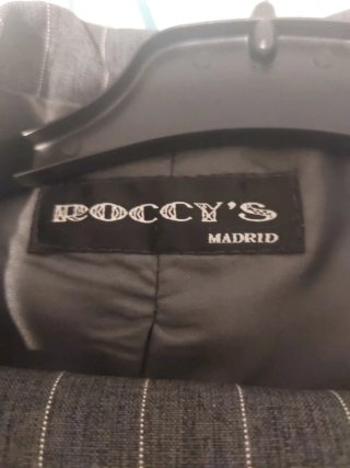 Traje Chaqueta Gris Rayas Finas