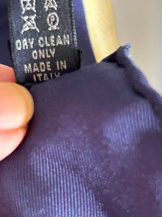 Pañuelo Seda Burberry 90x90 Azul y Dorado