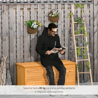 Baúl de Madera Exterior Marrón