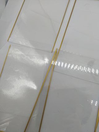 Cornici dorate a doppio lato - 6 unità - supporti per numeri da tavolo in acrilico dorato, supporti da tavolo a cavalletto trasparenti