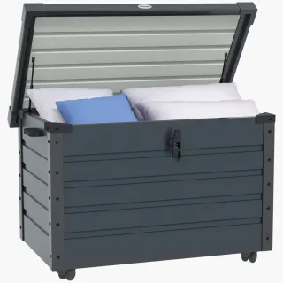 Baúl Almacenaje Exterior Acero Galvanizado Gris
