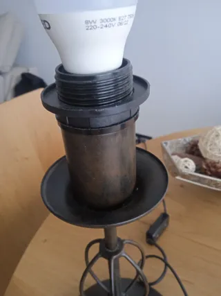 Pie de lámpara vintage años 70