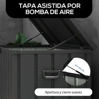 Baúl Almacenaje Exterior Ruedas Acero