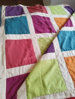 Colcha Rellena Cama Matrimonio Multicolor