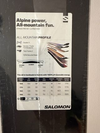 Sci Salomon All Mountain Stance Pro 90