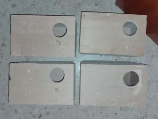 Nidos de pájaros de madera (4 unidades) × 15 euros