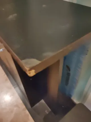 Mueble Acuario/Tortuguera Madera Negro/Marrón