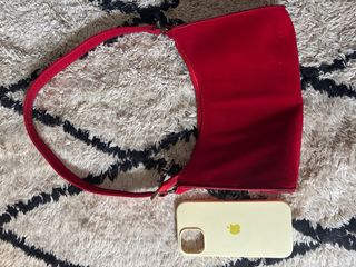 Bolso terciopelo rojo