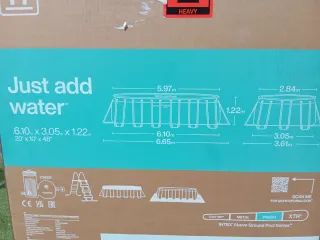 Piscina INTEX Prism Frame Oval 6.10x3.05x1.22m