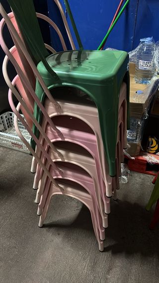 Sillas metálicas estilo Tolix - Varios colores