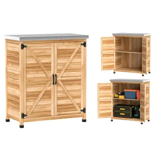 Armario de exterior madera y metal