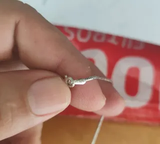 Cadena plata con ángel plata y oro