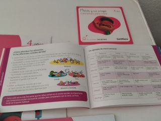 3 libros de lectura + libro salud + CD musica. 4Añ