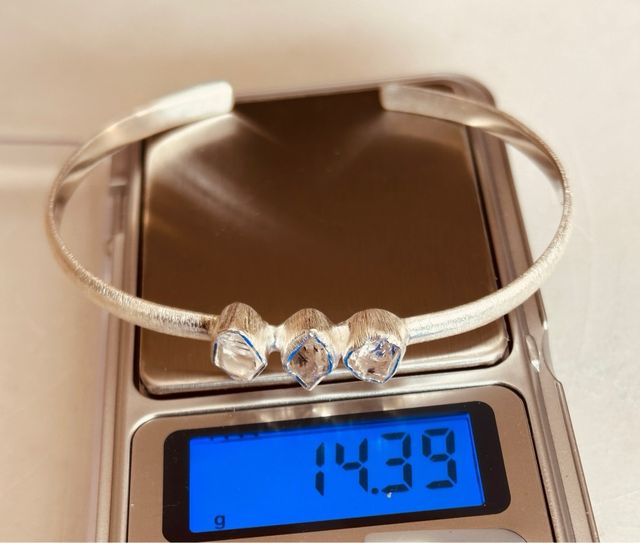 Pulsera Plata 925 Cuarzo Herkimer