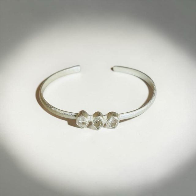 Pulsera Plata 925 Cuarzo Herkimer
