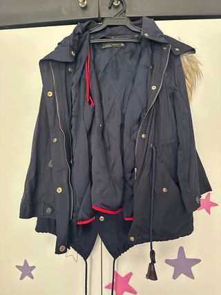 Anorak Zara Mujer Azul