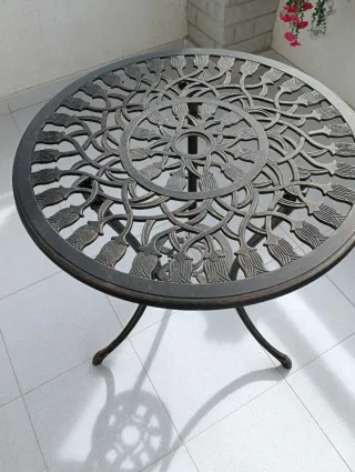 Mesa y 2 Sillas Terraza Metal