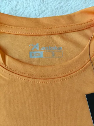 Camiseta deportiva naranja hombre talla S