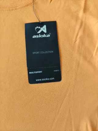 Camiseta deportiva naranja hombre talla S