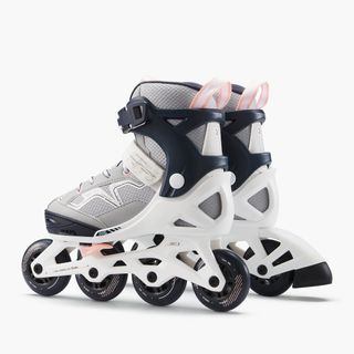 Patines Línea Niños Oxelo ajustable 4 tallas Fit 3 Gris