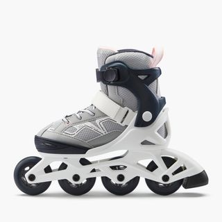 Patines Línea Niños Oxelo ajustable 4 tallas Fit 3 Gris