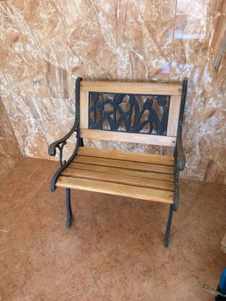 Conjunto de jardin, bancos y mesa de madera