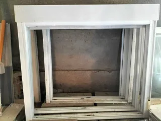 Ventana corredera aluminio blanca