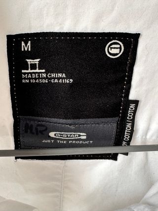 Camisa G-Star RAW Blanca Talla M slim