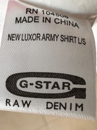Camisa G-Star RAW Blanca Talla M slim