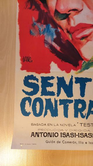 Cartel original Sentencia contra una mujer (1960)