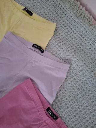 Lote 5 shorts/mallas niña T. 6-7 y 7-8