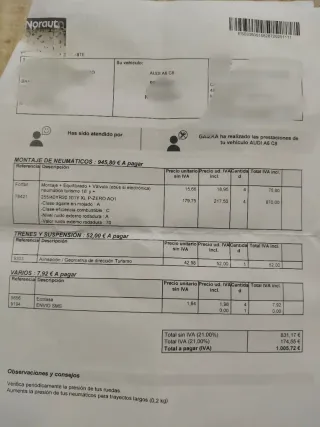 Llantas originales Audi en 20 pulgadas con neumáti