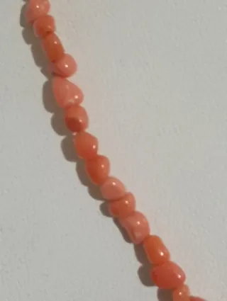 Collana corallo naturale e oro 750