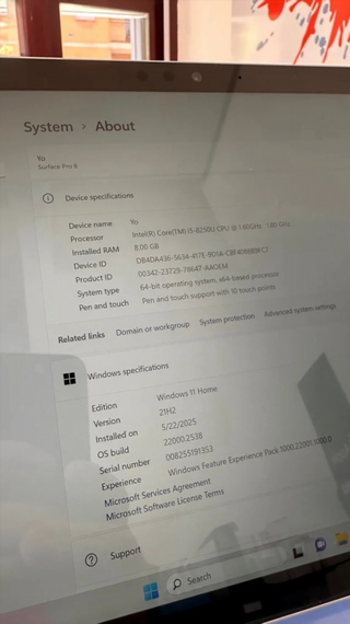 Surface Pro 6 Plata 128GB i5 8GB RAM