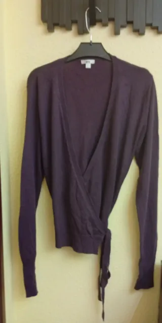 Cárdigan Mango cruzado lazo talla L