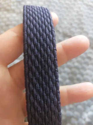 Cinturón infantil tejido azul y multicolor