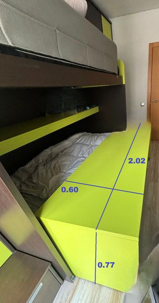 Habitación juvenil doble madera maciza