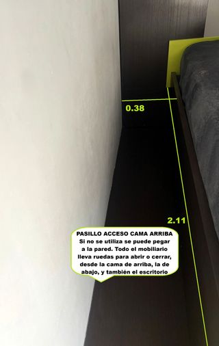 Habitación juvenil doble madera maciza