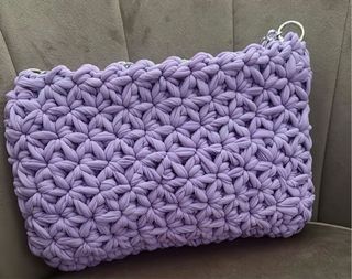 Borsa lilla punto stella con catena