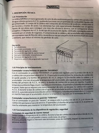 Caldaia Ferroli a gasolio in ottime condizioni